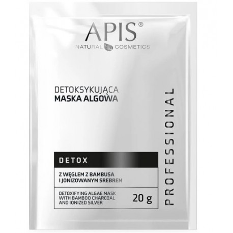 APIS Detoksykująca maska algowa z węglem z bambusa, 20g
