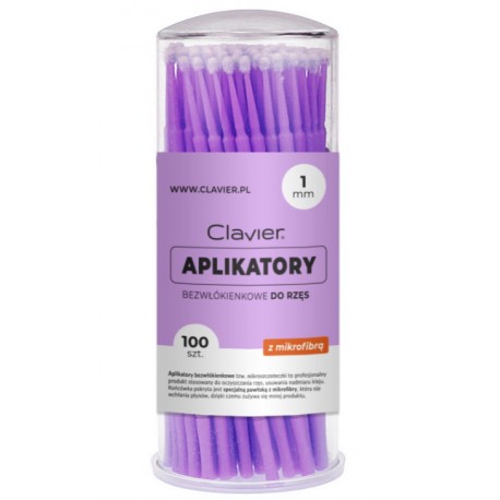 Aplikatory Bezwłókienkowe do Rzęs – 100 szt. – 1mm
