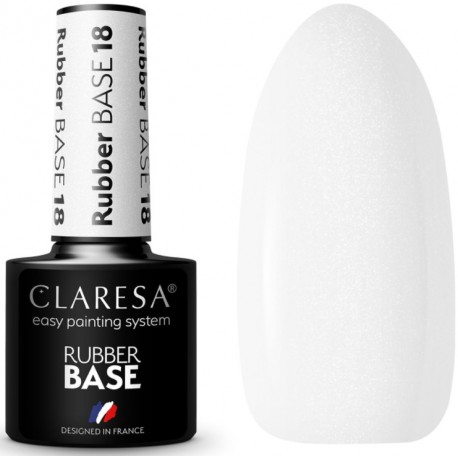 Claresa Rubber Base- Baza kauczukowa UV/LED 5ml, nr 18