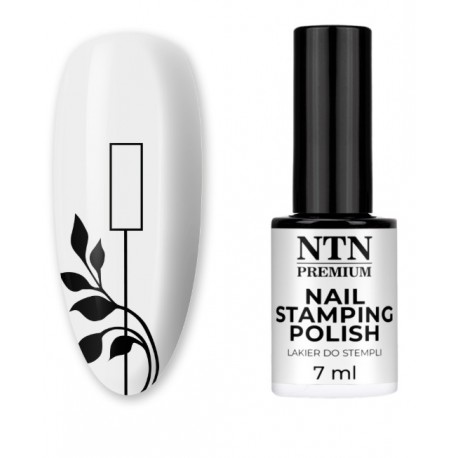 Lakier do stempli biały 99 NTN 7ml Czarny
