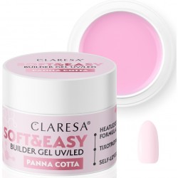 Claresa żel budujący Soft&Easy Panna Cotta 45g - Mleczny Pink