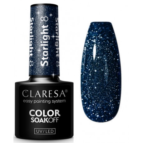 CLARESA Lakier hybrydowy Starlight 8 FLASHING