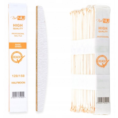 25x Pilnik do paznokci Nail4u BASIC ŁÓDKA 120/150  Pakiet Bezpieczny