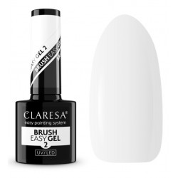 CLARESA Żel w butelce do paznokci BRUSH EASY GEL nr 2 Mleczny 5g