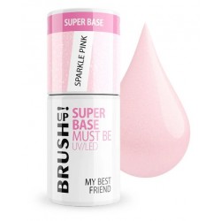 Brushup! Baza hybrydowa Super Base do paznokci Sparkle Pink 5g