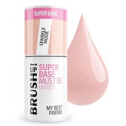 Brushup! Baza hybrydowa Super Base do paznokci Sparkle Nude 5g