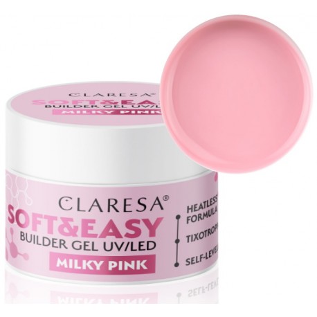Claresa żel budujący Soft&Easy Milky Pink 90g