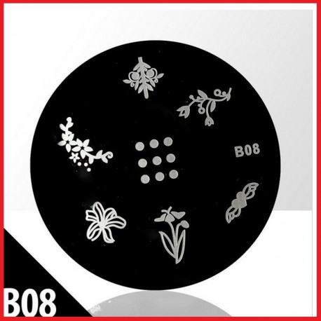 Blaszka ze wzorkami do stempli roz. XS B06