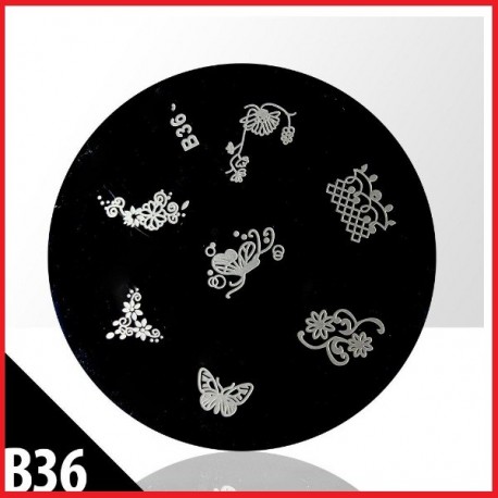 Blaszka ze wzorkami do stempli roz. XS B33