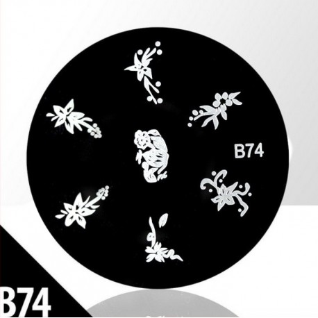 Blaszka ze wzorkami do stempli roz. XS B74