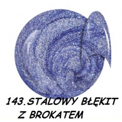 Żel kolorowy NTN 143 stalowy błękit z brokatem