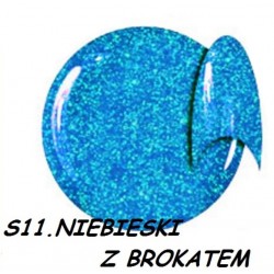 Żel kolorowy NTN S11 niebieski z brokatem