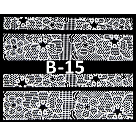 Naklejki  koronki 3D-Białe 15