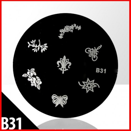 Blaszka ze wzorkami do stempli roz. XS B06