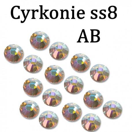 Cyrkonie Szlif Swarovski Crystal AB ss8