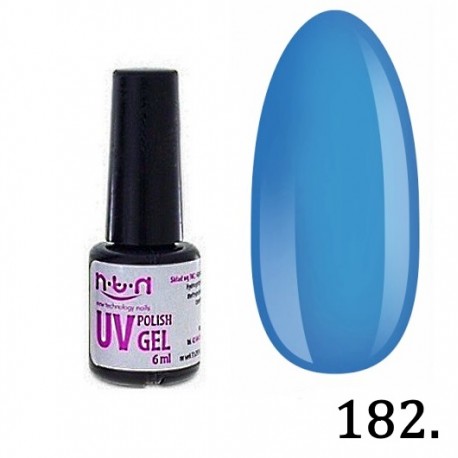 182. NTN Lakier żelowy UV - Jasno niebieski - 6ml
